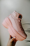Macy Pink Platform Sneakers