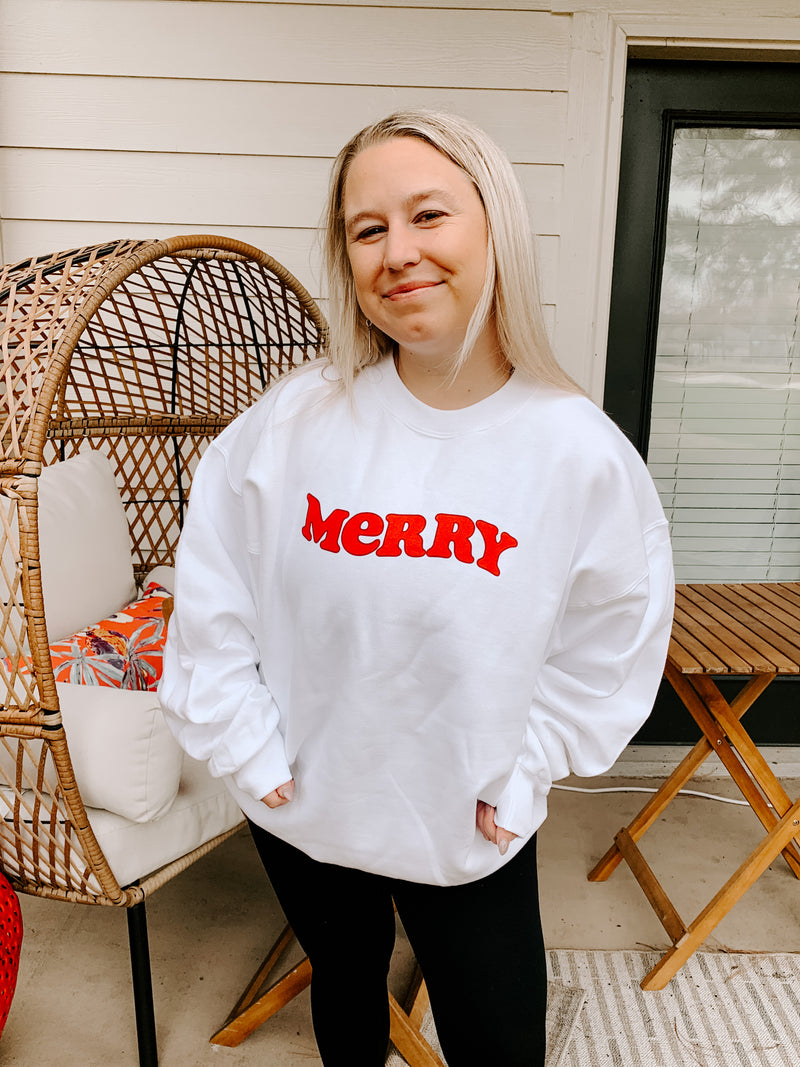 Merry Sweatshirt - White